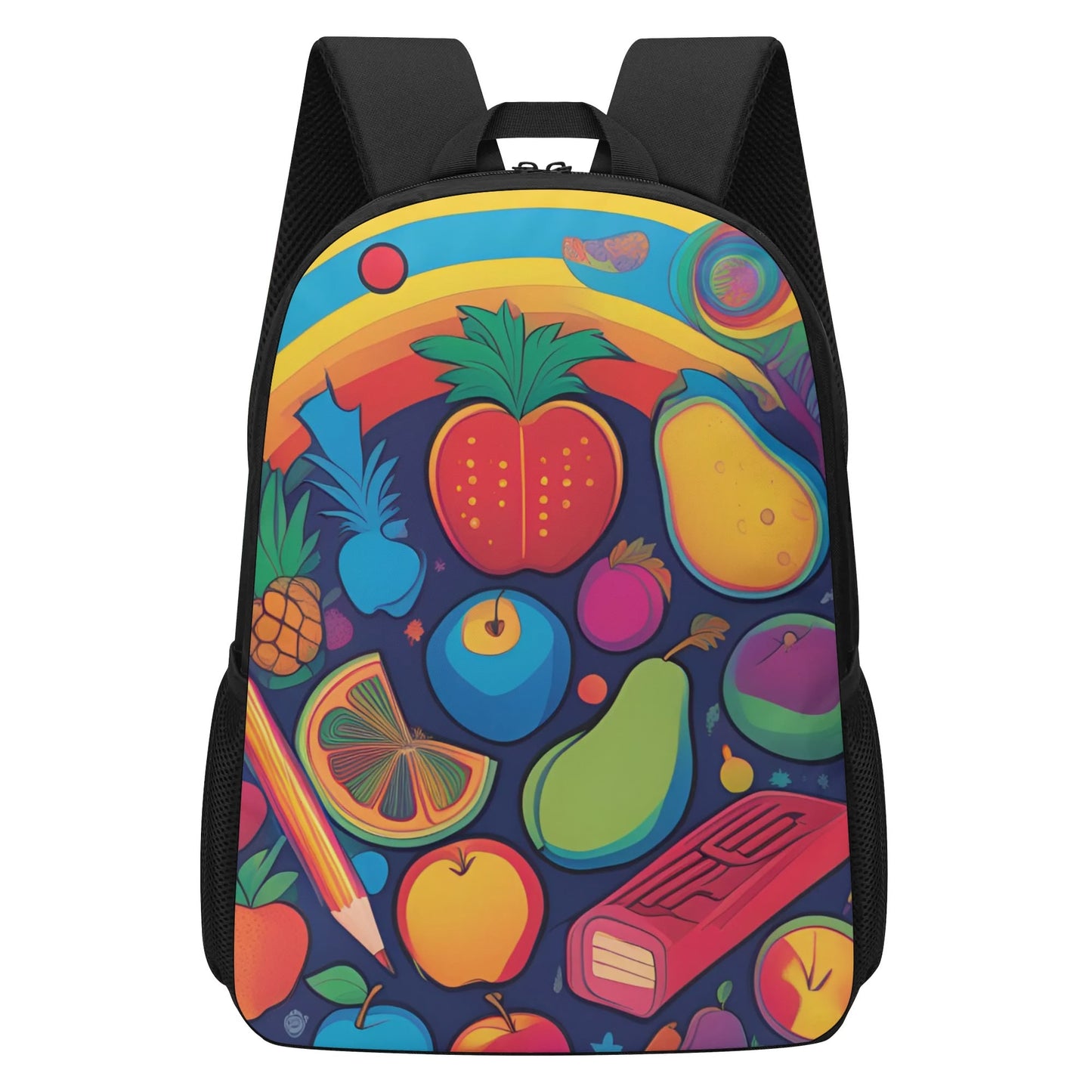 17 Inch School Backpack Colorful Fruit Design