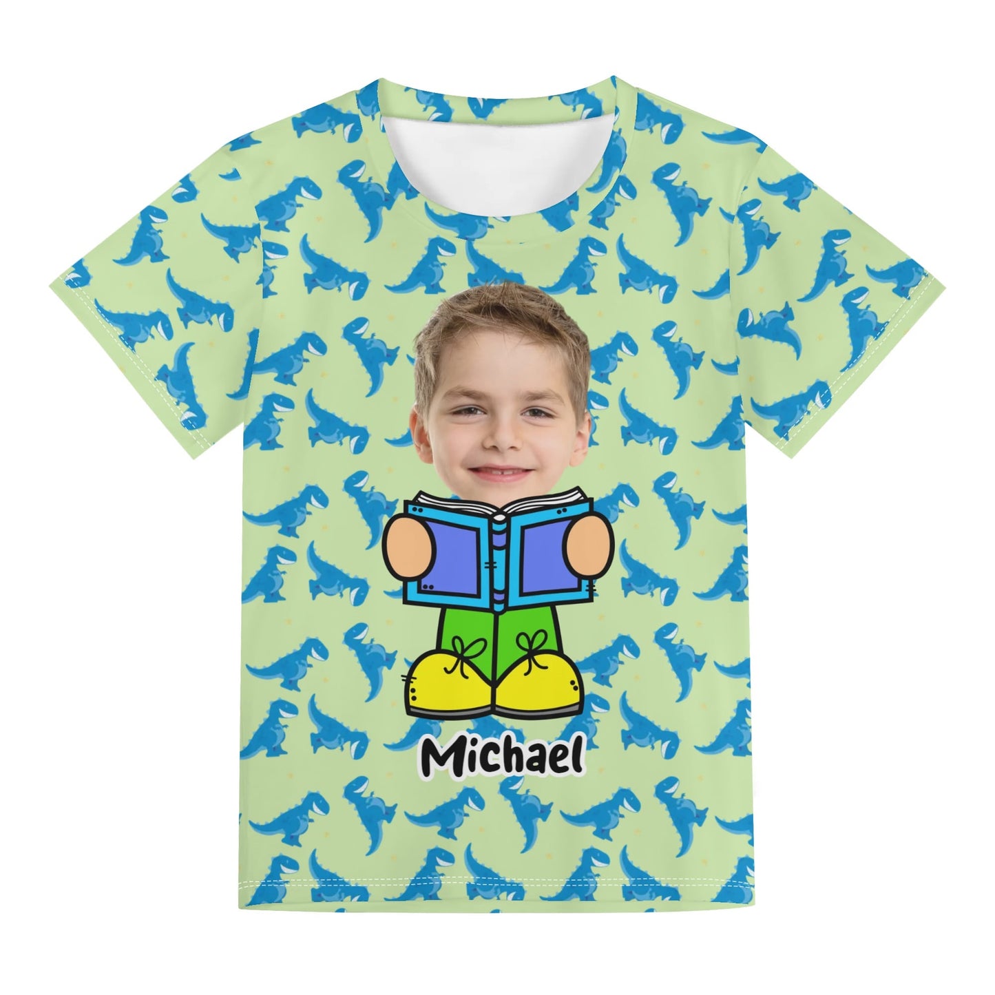 Childrens Loose Fit Short Sleeve T-Shirt Pull on Tees