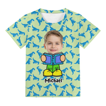 Childrens Loose Fit Short Sleeve T-Shirt Pull on Tees