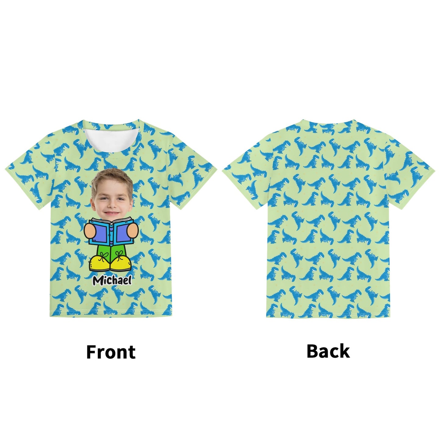 Childrens Loose Fit Short Sleeve T-Shirt Pull on Tees