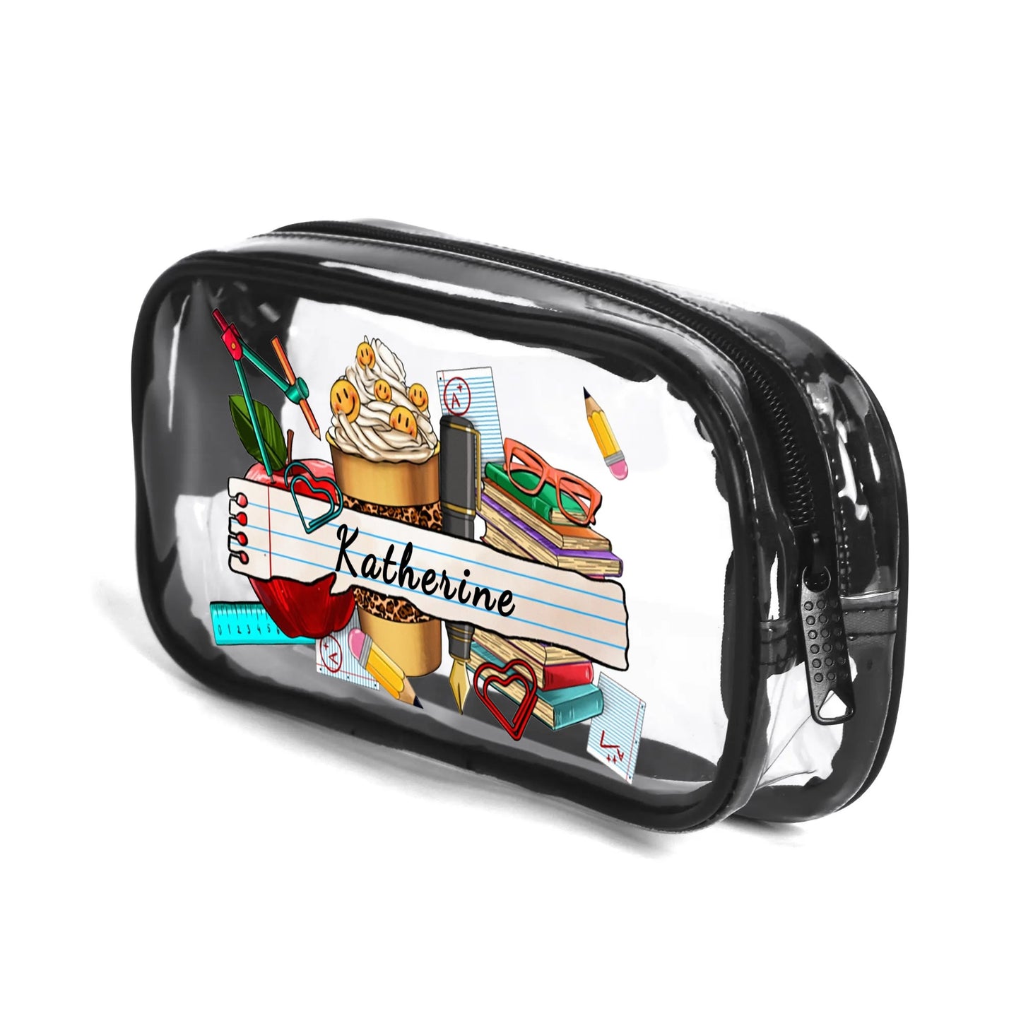 Clear Transparent Custom Pencil Case(Single-Sided Print)