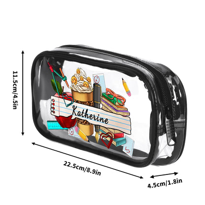 Clear Transparent Custom Pencil Case(Single-Sided Print)