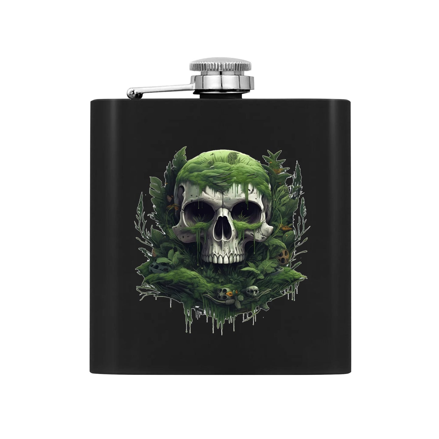 Personalized Hip Flask Set 7oz Black Stainless Steel with A Gift Box