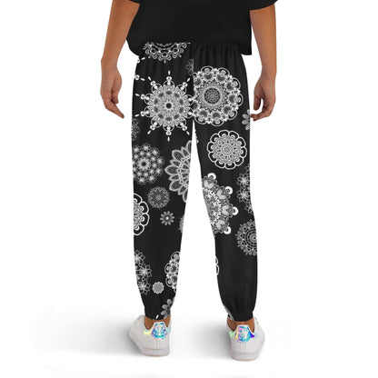 Childrens Casual Long Pants Loose Sweatpants Mandala Design