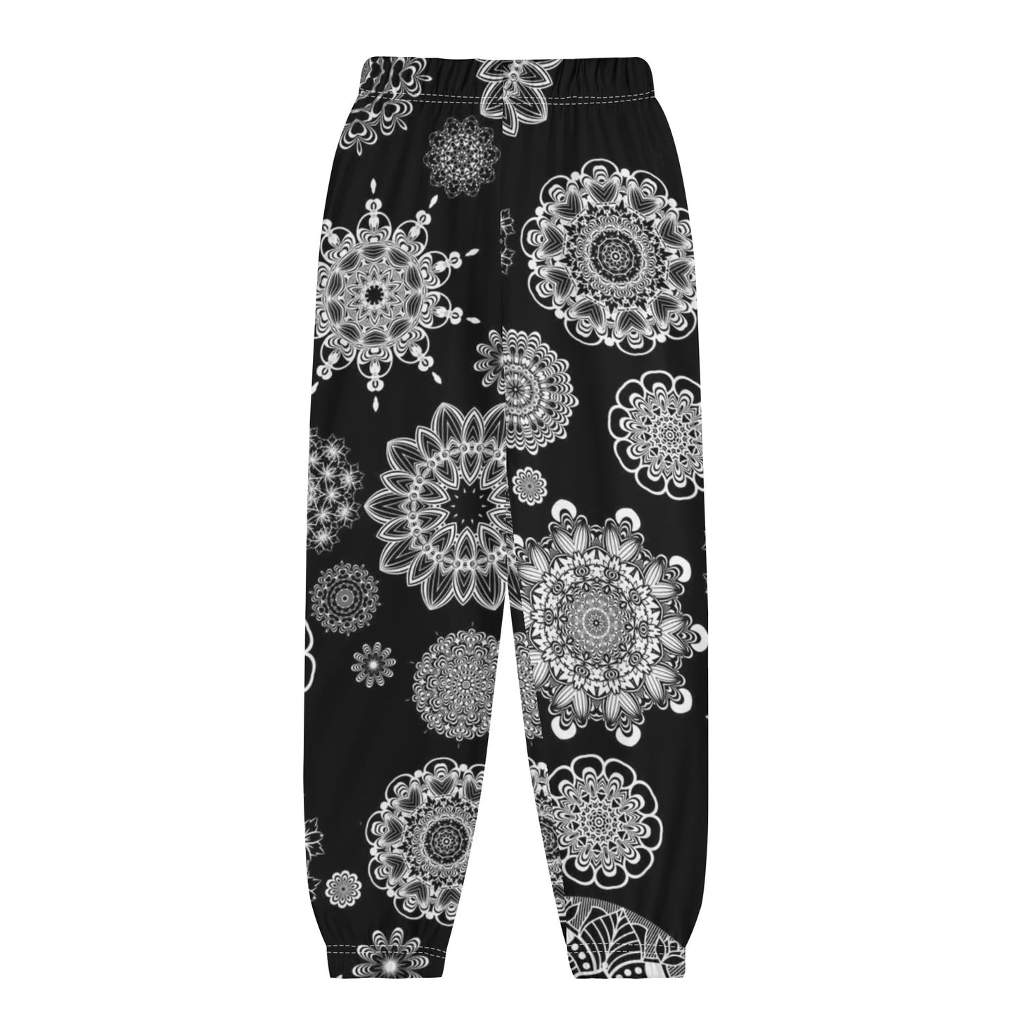 Childrens Casual Long Pants Loose Sweatpants Mandala Design