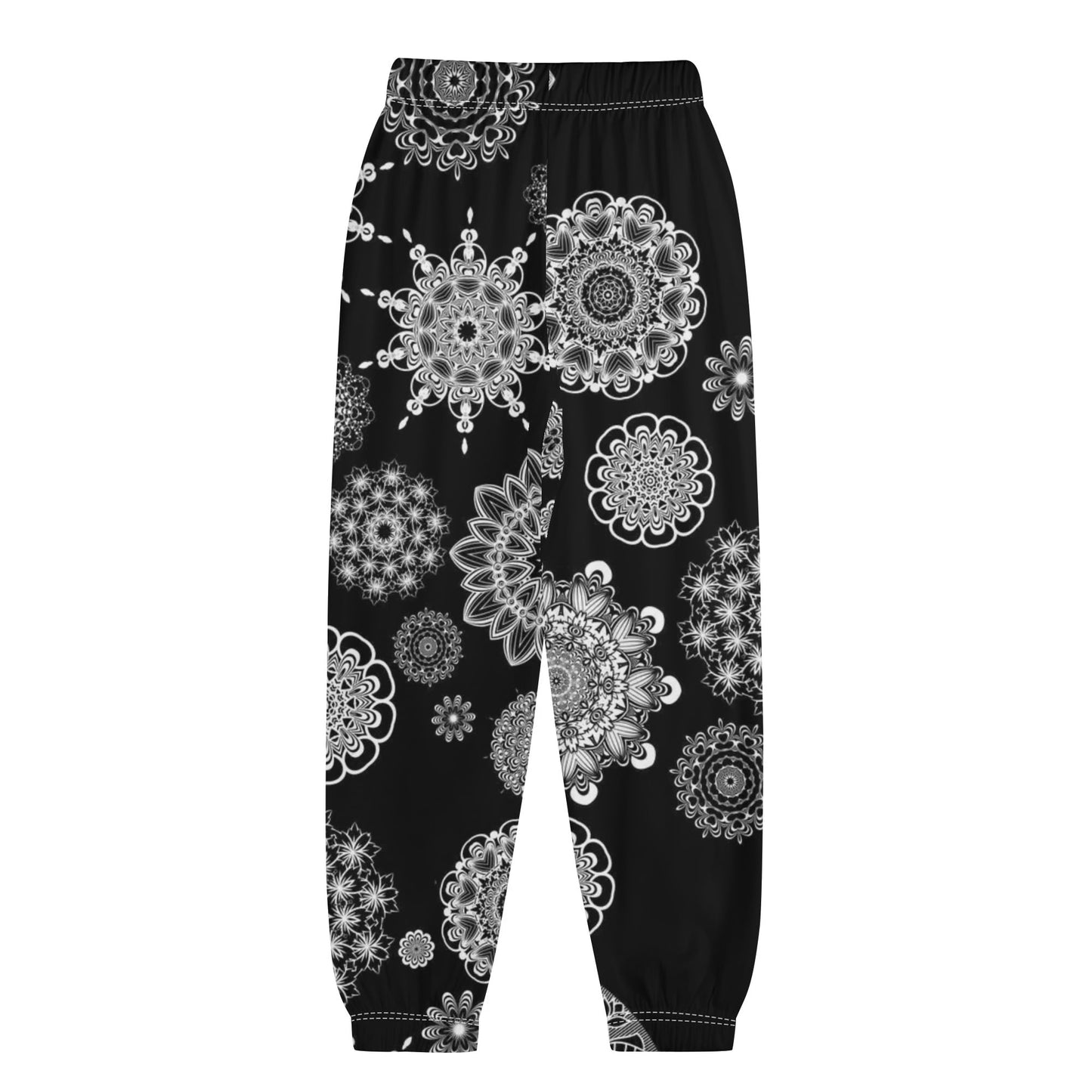 Childrens Casual Long Pants Loose Sweatpants Mandala Design