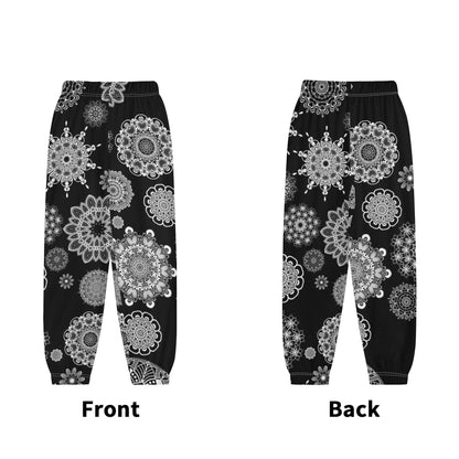 Childrens Casual Long Pants Loose Sweatpants Mandala Design