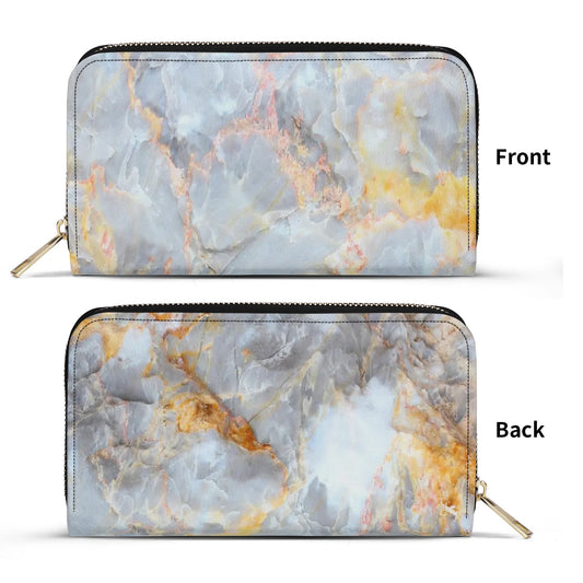 Upgraded 2.0 PU Leather Wallet Marble Print