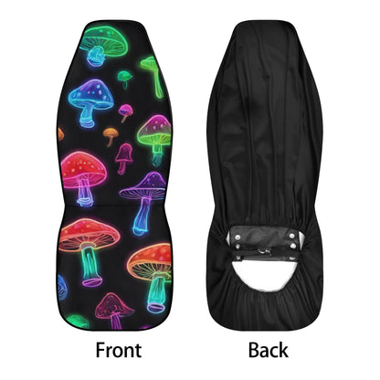 Lightweight Car Seat Cover Set (set of 4) Neon Mushrooms