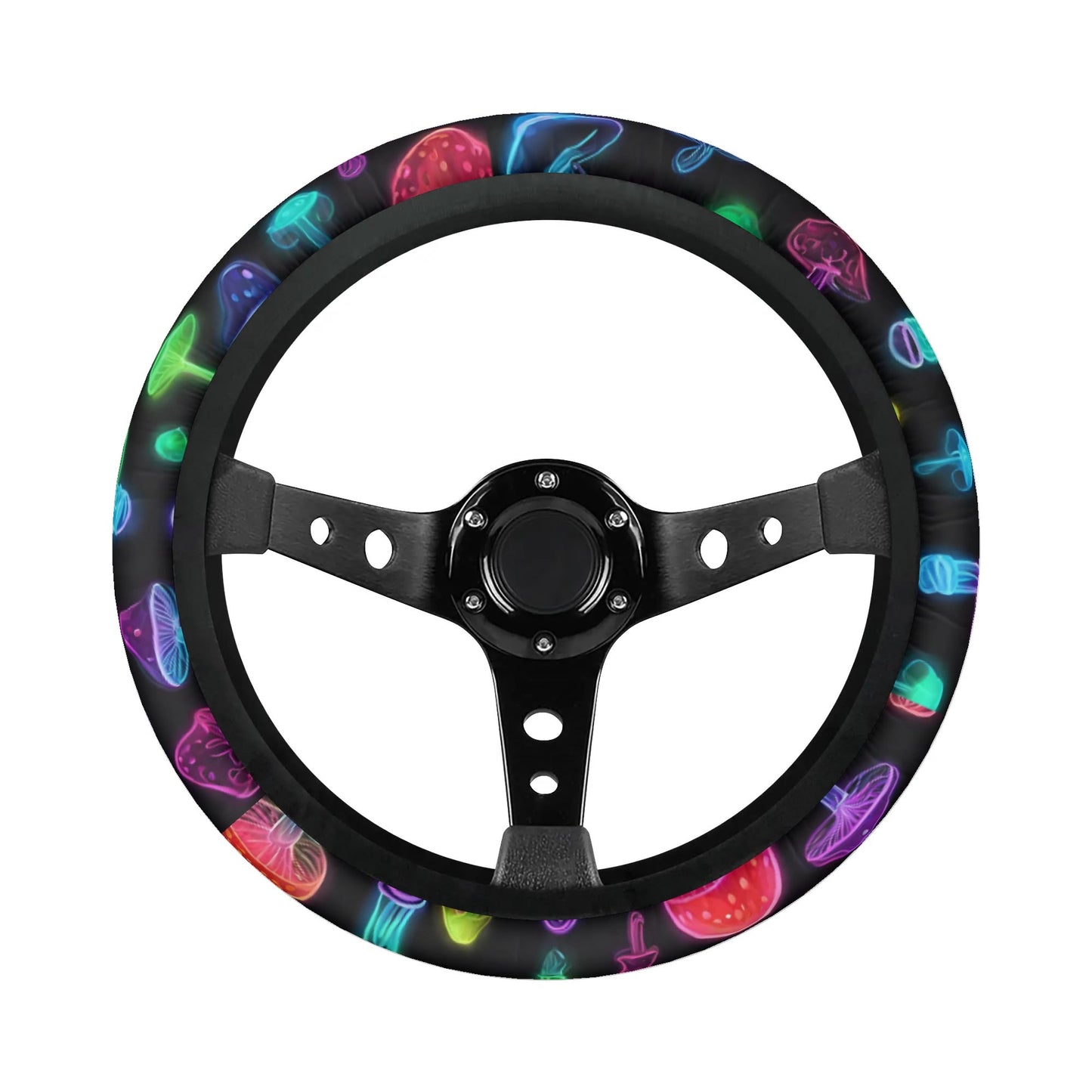 Car Steering Wheel Cover Neon Mushroom