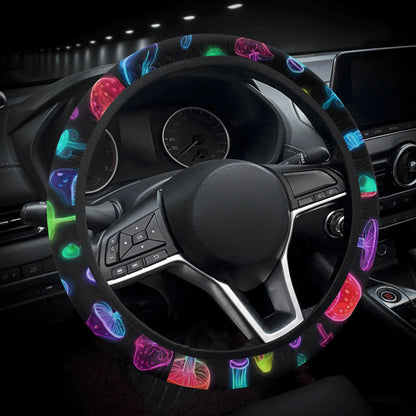 Car Steering Wheel Cover Neon Mushroom