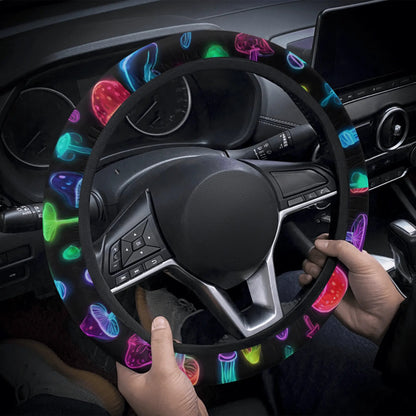 Car Steering Wheel Cover Neon Mushroom