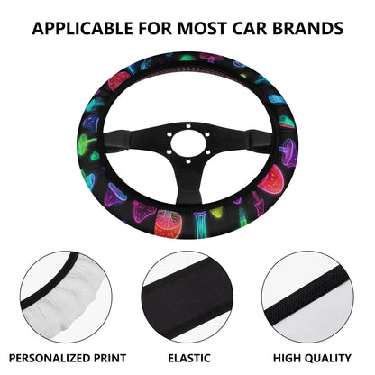 Car Steering Wheel Cover Neon Mushroom