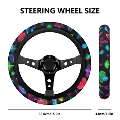 Car Steering Wheel Cover Neon Mushroom