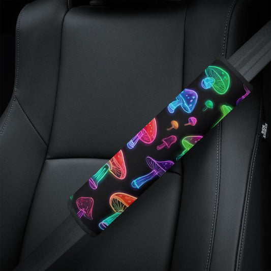 Car Seat Belt Cover Neon Mushroom