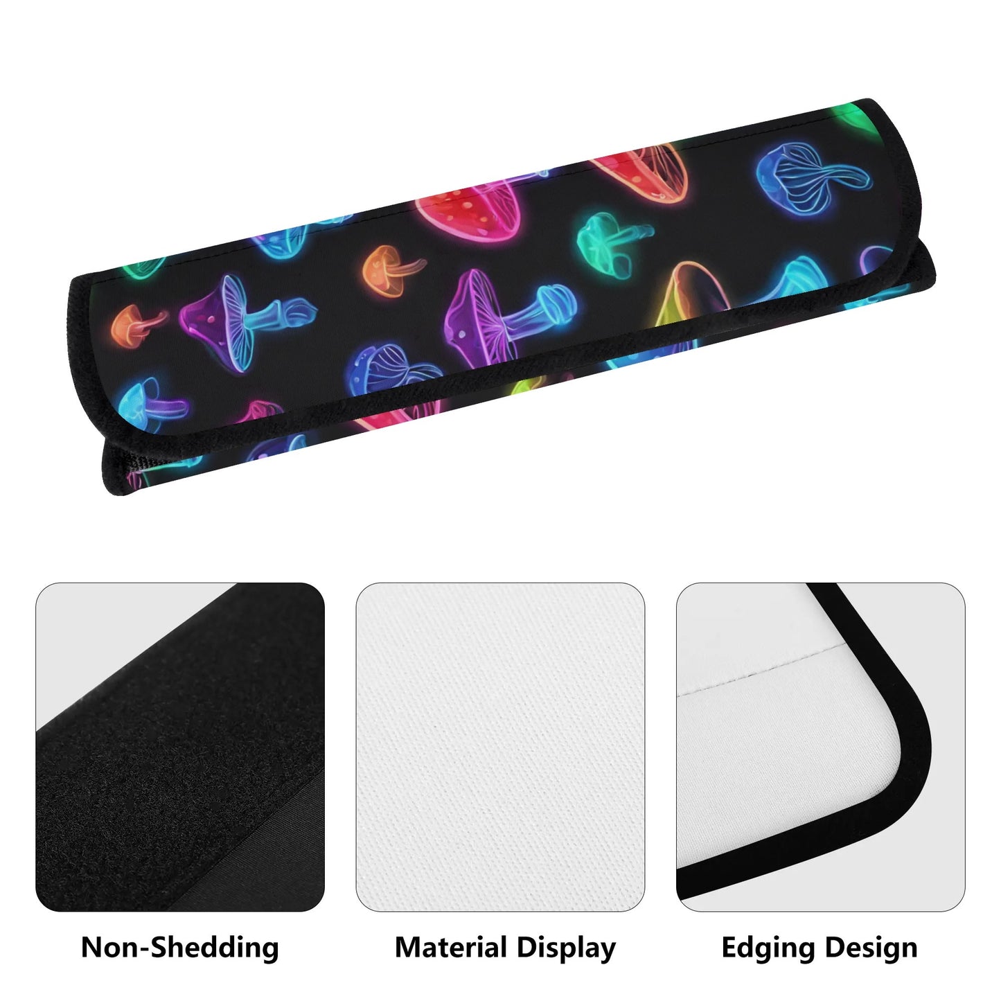 Car Seat Belt Cover Neon Mushroom