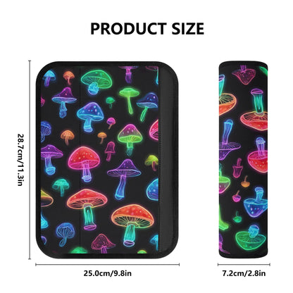 Car Seat Belt Cover Neon Mushroom