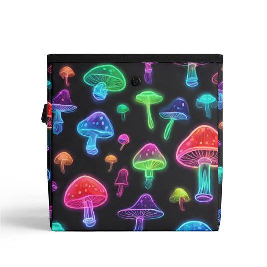 300D Hanging Storage Trash Car Organizer Bag Neon Mushroom