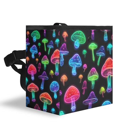 300D Hanging Storage Trash Car Organizer Bag Neon Mushroom