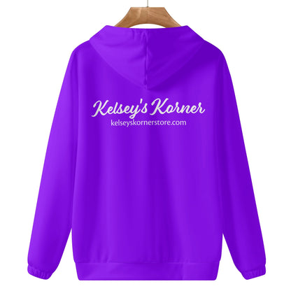 Womens Lightweight All Over Printing Pullover Hoodie Sweatshirt Purple