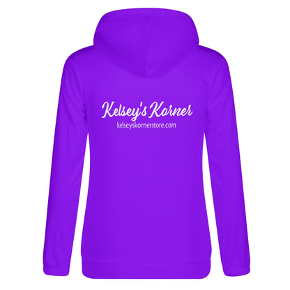 Womens Lightweight All Over Printing Pullover Hoodie Sweatshirt Purple