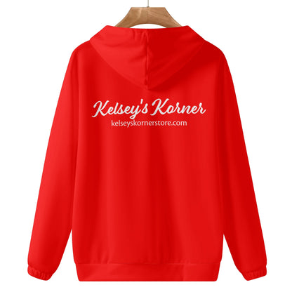 Womens Lightweight All Over Printing Pullover Hoodie Sweatshirt Red