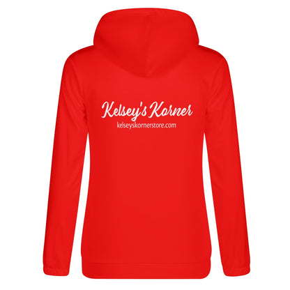 Womens Lightweight All Over Printing Pullover Hoodie Sweatshirt Red