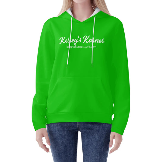 Womens Lightweight All Over Printing Pullover Hoodie Sweatshirt Green