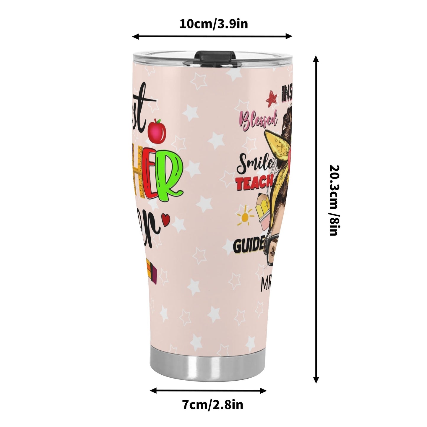 3D Personalized Stainless Steel Tumbler 30oz Printed Cup Gift