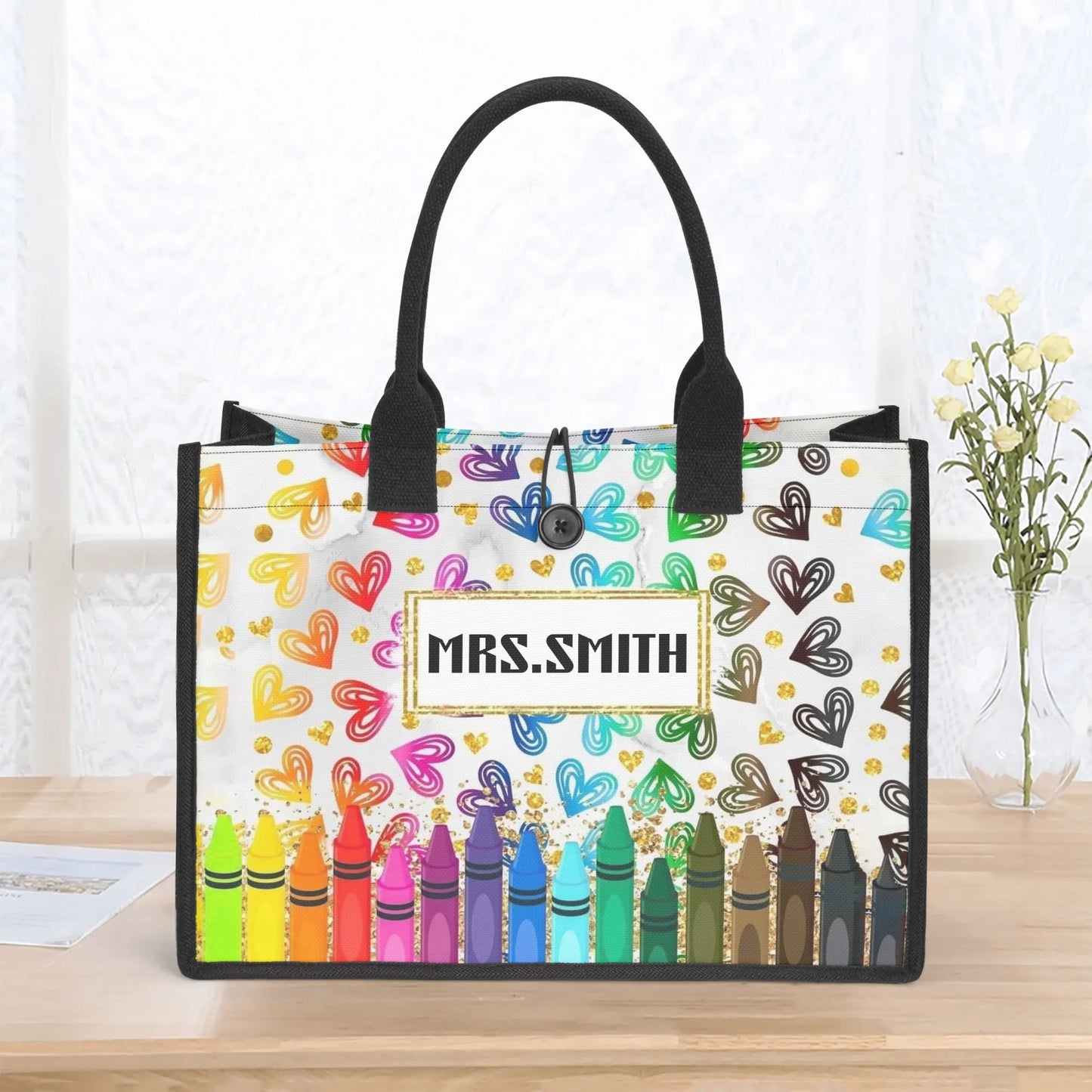 Premium All-Over Print Canvas Tote Bag（3 layers）