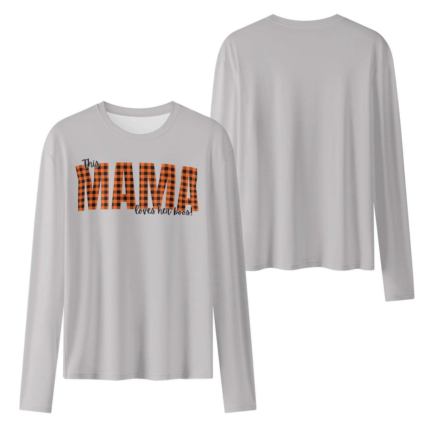 Womens Long Sleeve T Shirt Mama Halloween Design