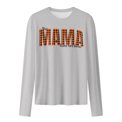 Womens Long Sleeve T Shirt Mama Halloween Design