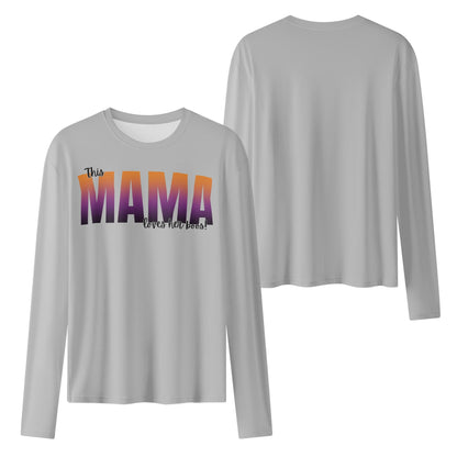 Womens Long Sleeve T Shirt Mama Halloween Design