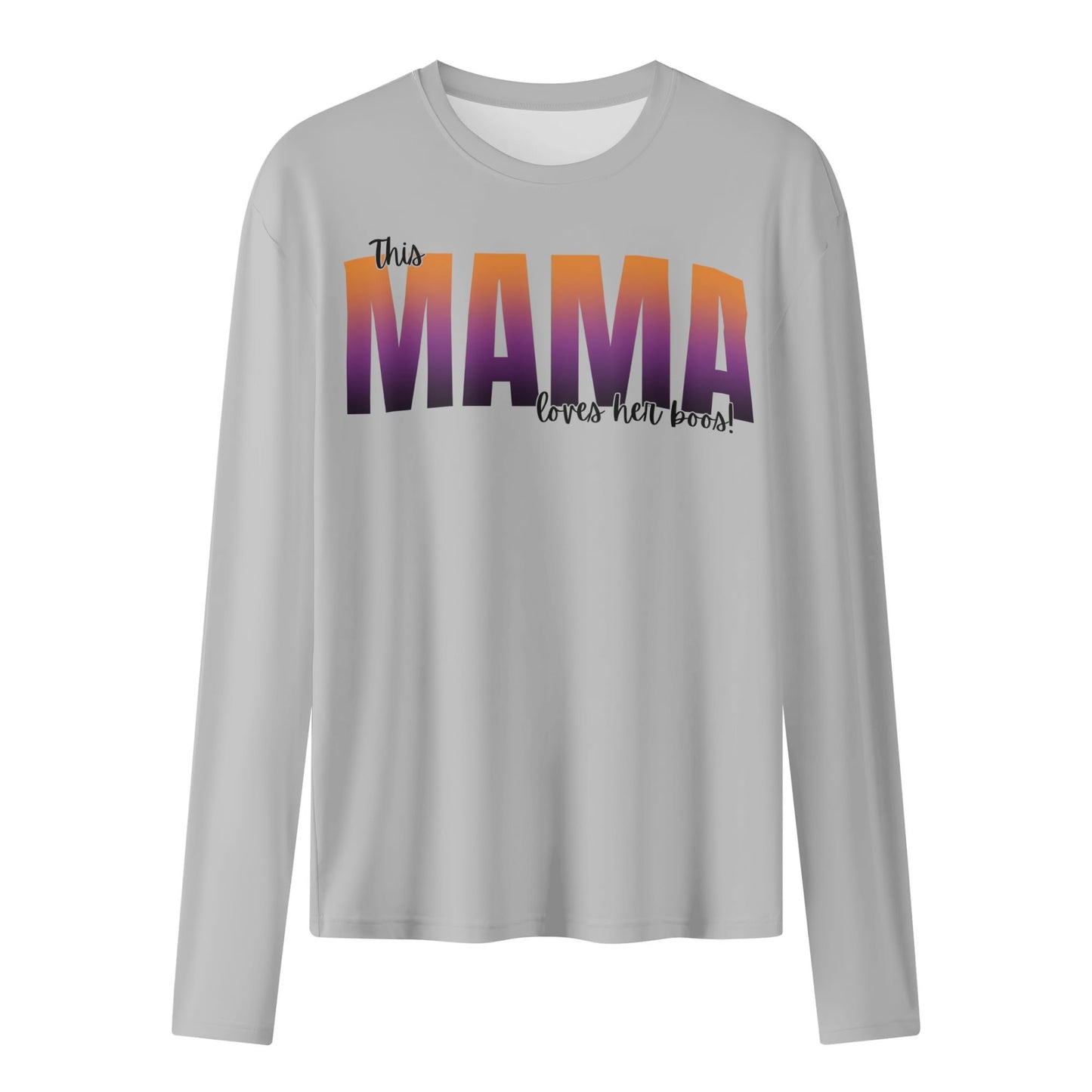 Womens Long Sleeve T Shirt Mama Halloween Design