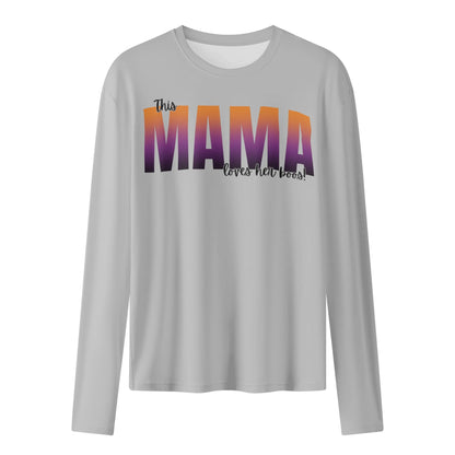 Womens Long Sleeve T Shirt Mama Halloween Design