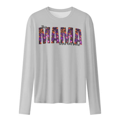 Womens Long Sleeve T Shirt Mama Halloween Design