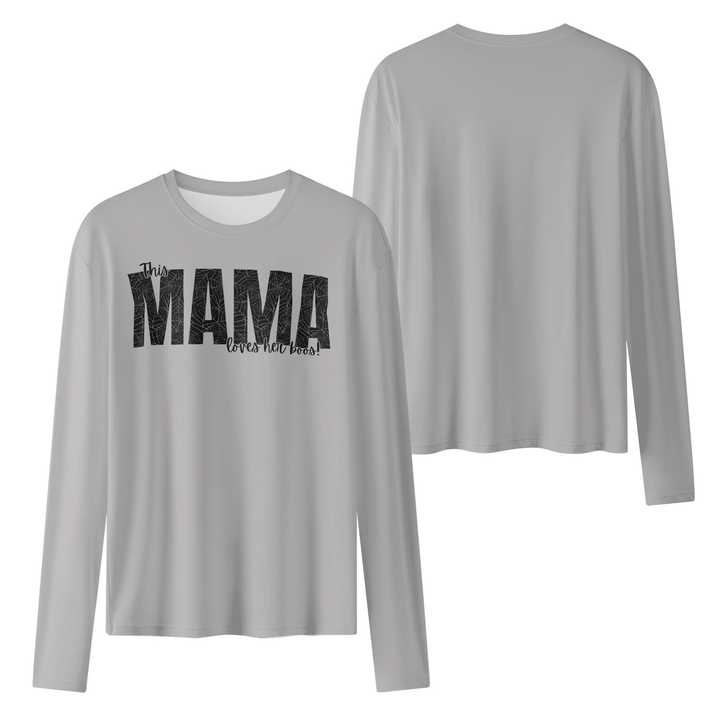 Womens Long Sleeve T Shirt Mama Halloween Design