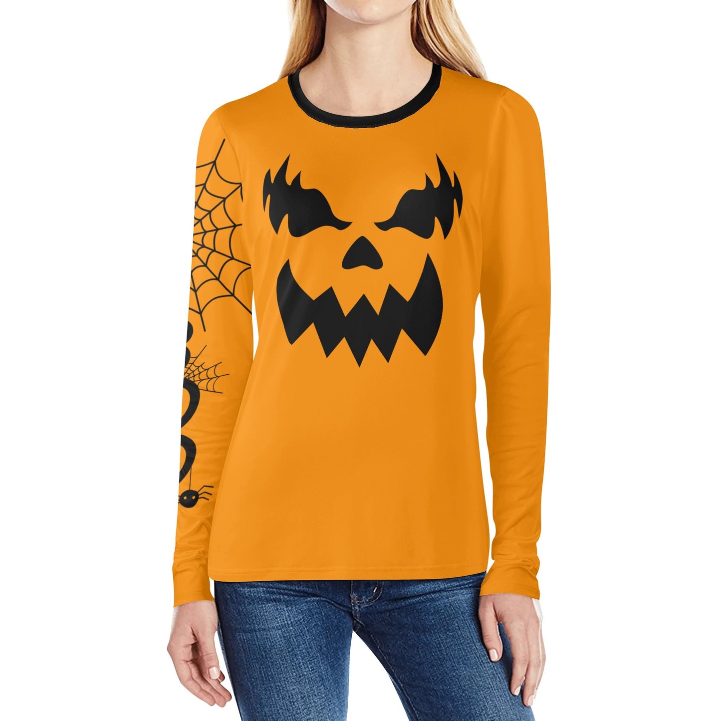 Womens Long Sleeve T Shirt Halloween Ghost