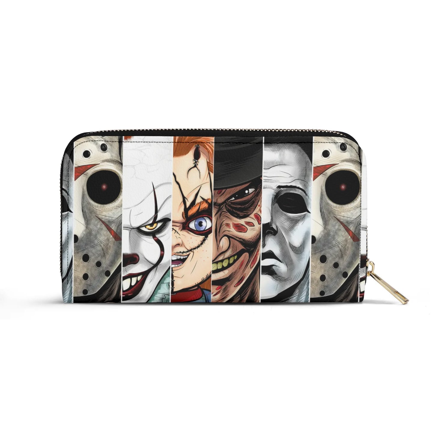 Upgraded 2.0 PU Leather Wallet Horror Characters Design