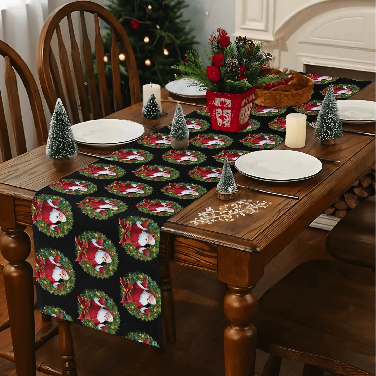 Customized Polyester Table Runner Christmas Home Decor