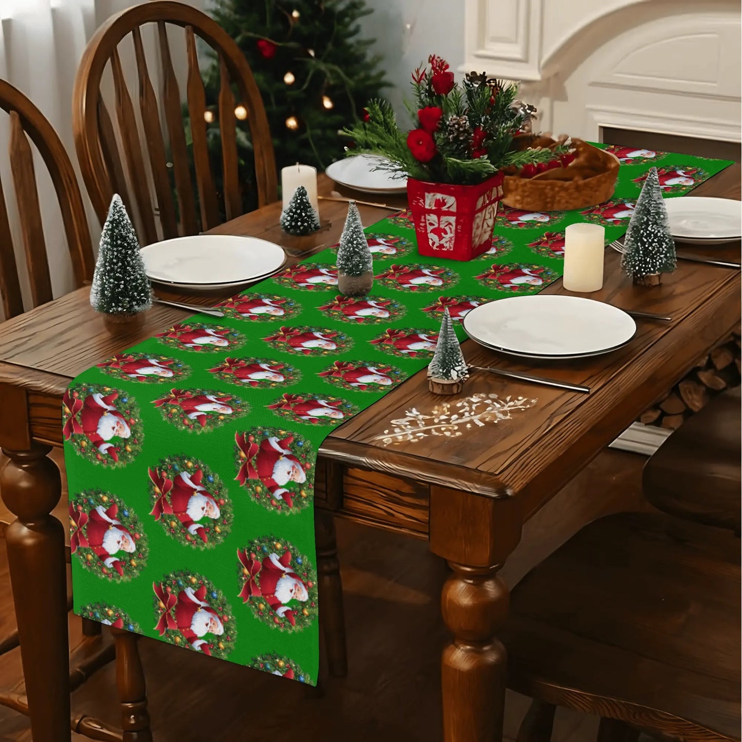 Customized Polyester Table Runner Christmas Home Decor