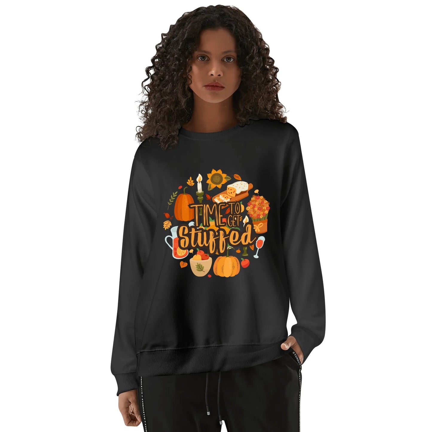 Thanksgiving Printing Unisex Cotton Sweatshirt