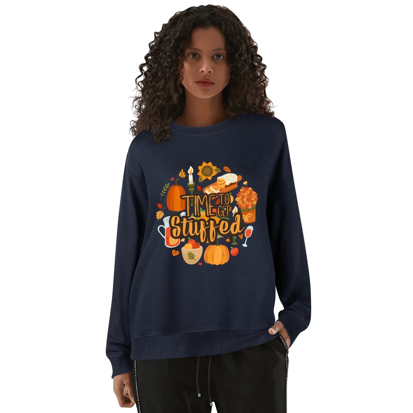 Thanksgiving Printing Unisex Cotton Sweatshirt