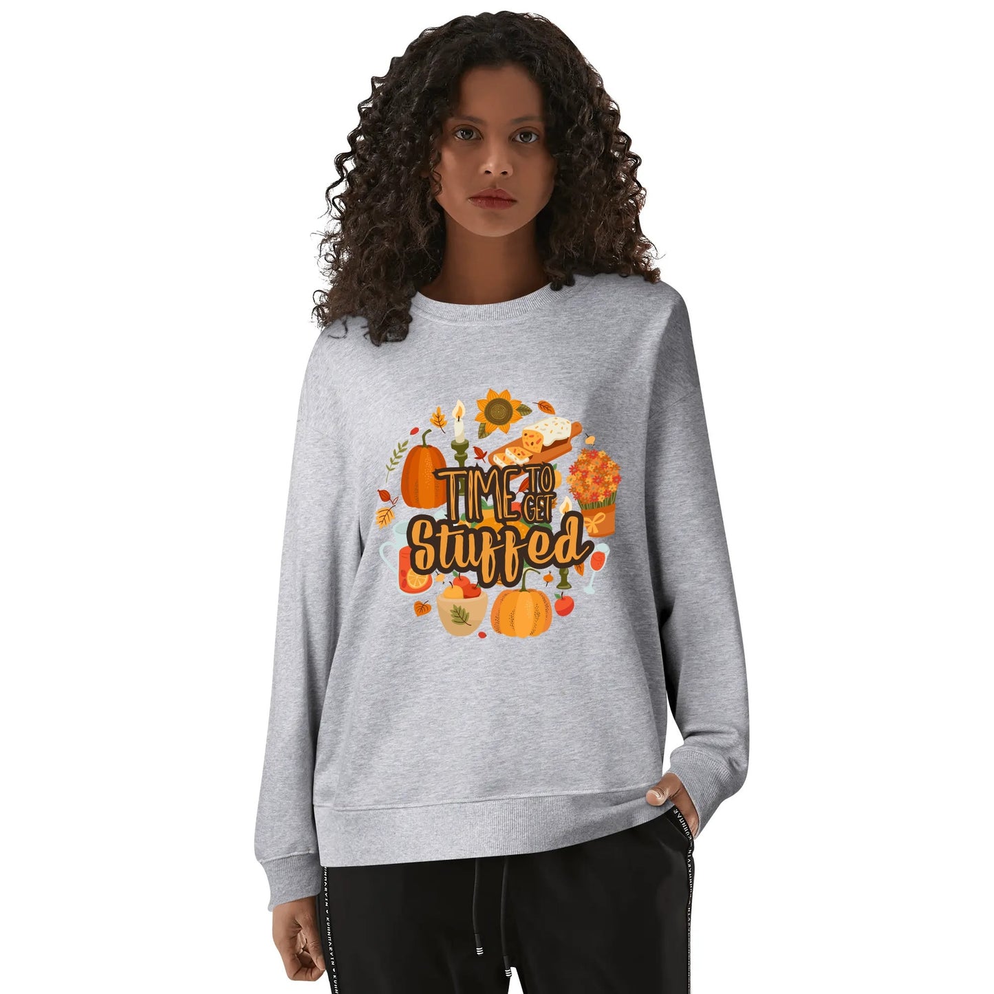 Thanksgiving Printing Unisex Cotton Sweatshirt