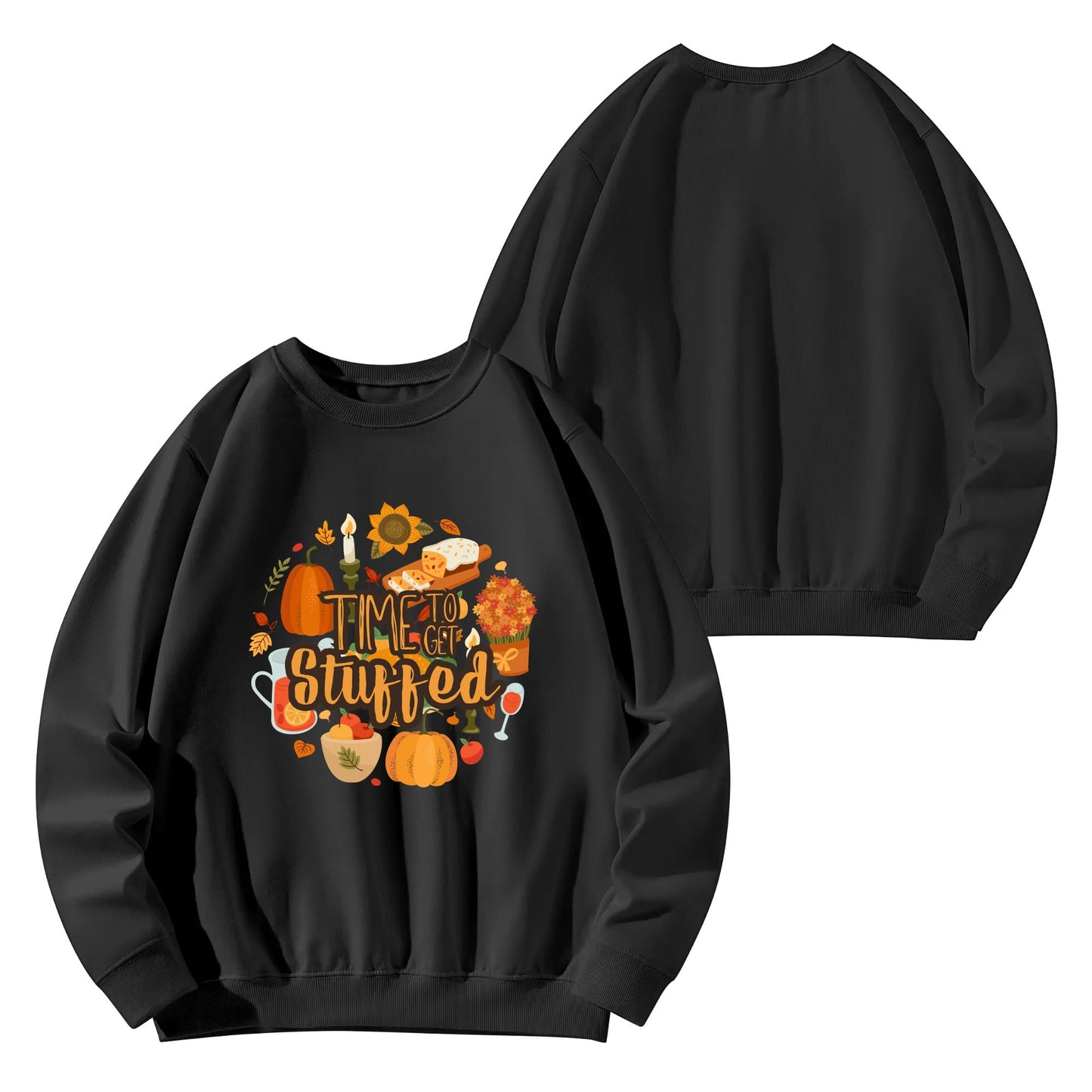 Thanksgiving Printing Unisex Cotton Sweatshirt