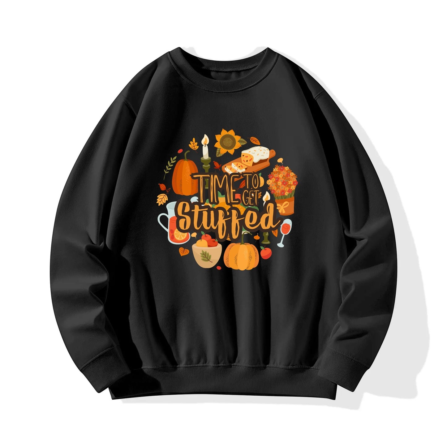 Thanksgiving Printing Unisex Cotton Sweatshirt