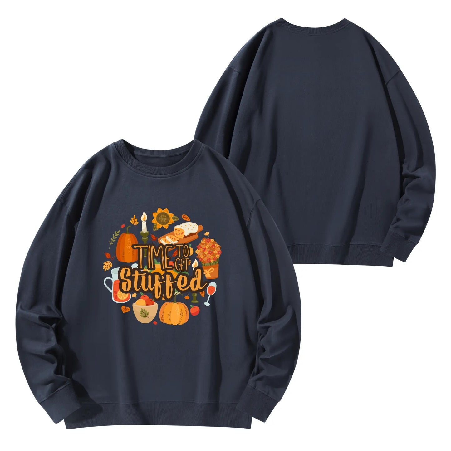 Thanksgiving Printing Unisex Cotton Sweatshirt