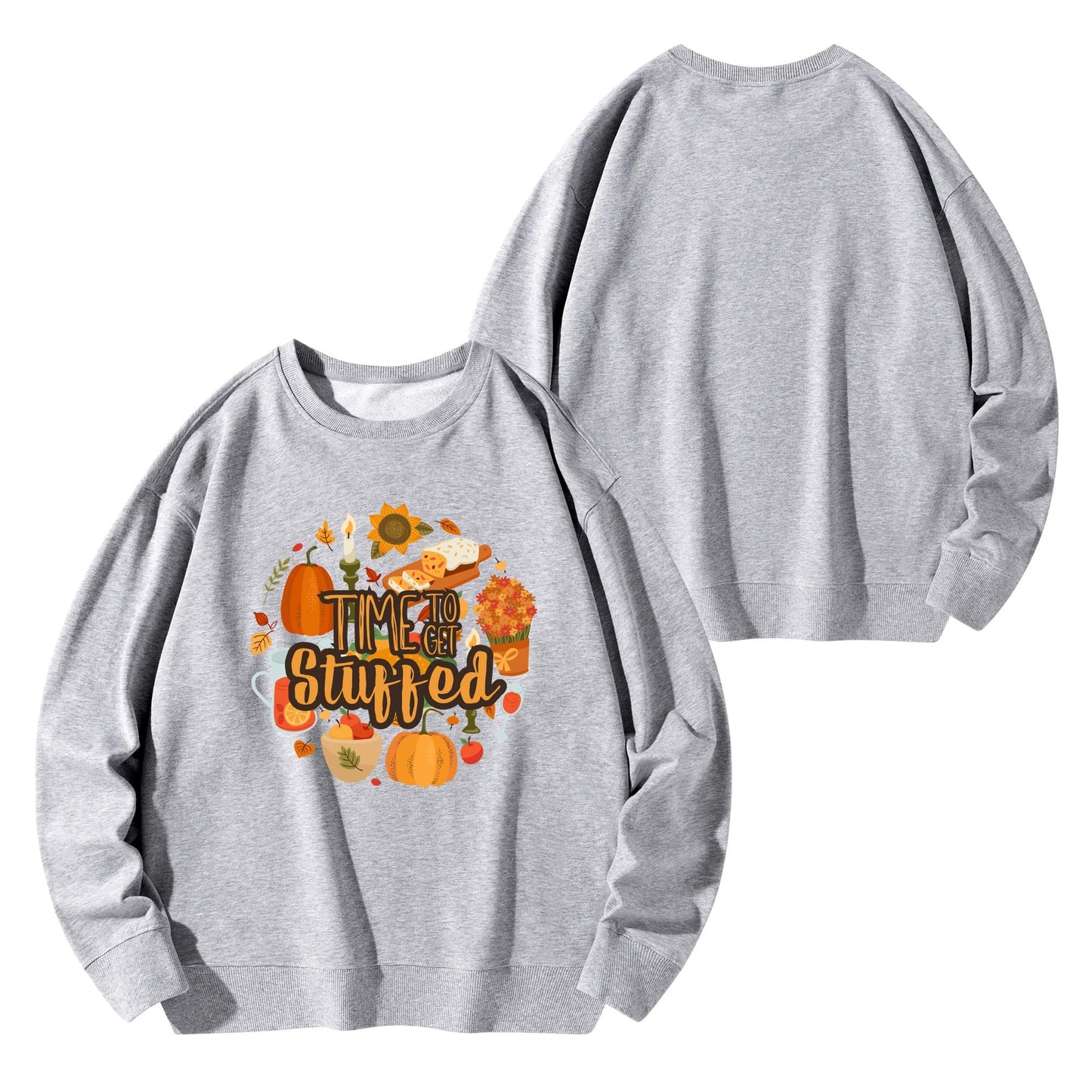 Thanksgiving Printing Unisex Cotton Sweatshirt