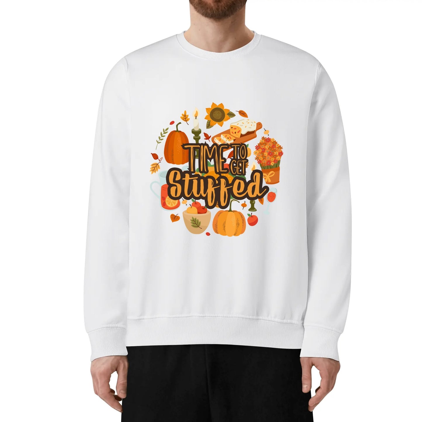 Thanksgiving Printing Unisex Cotton Sweatshirt