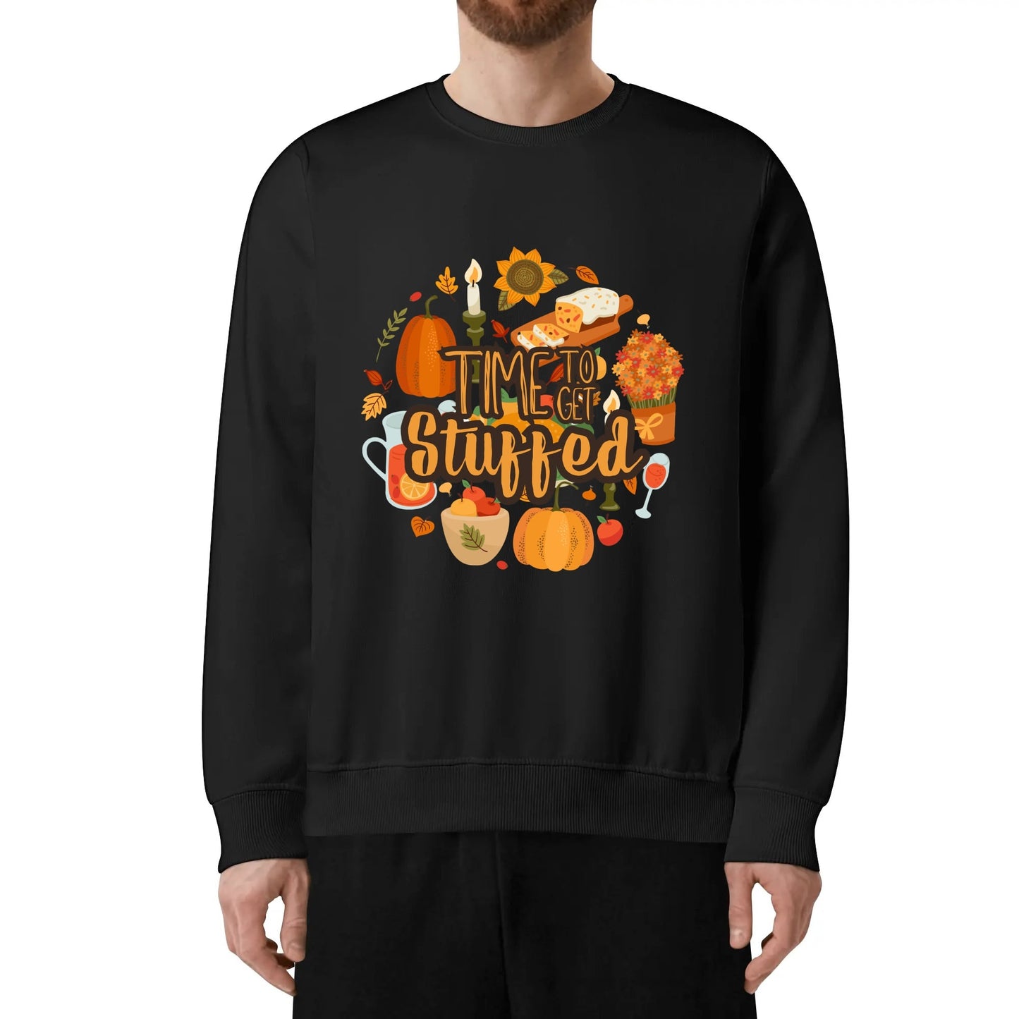 Thanksgiving Printing Unisex Cotton Sweatshirt